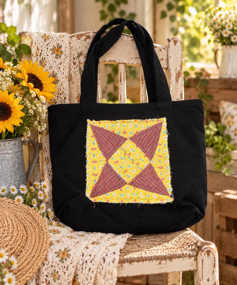 Upcycled Quilt Denim Tote